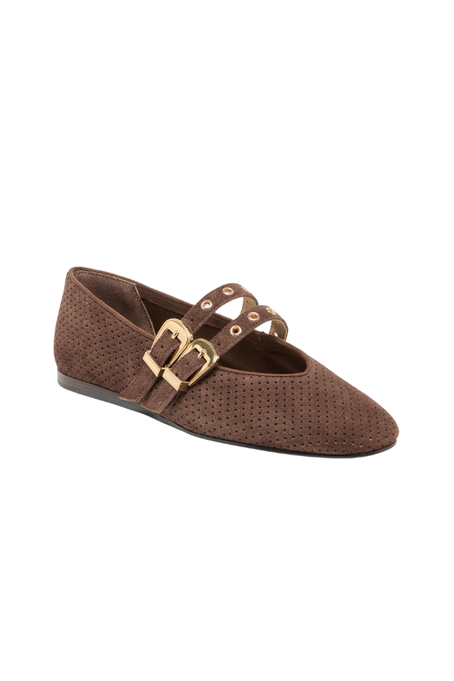Dolce Vita Baylee Grommet - Dark Brown Perforated Suede