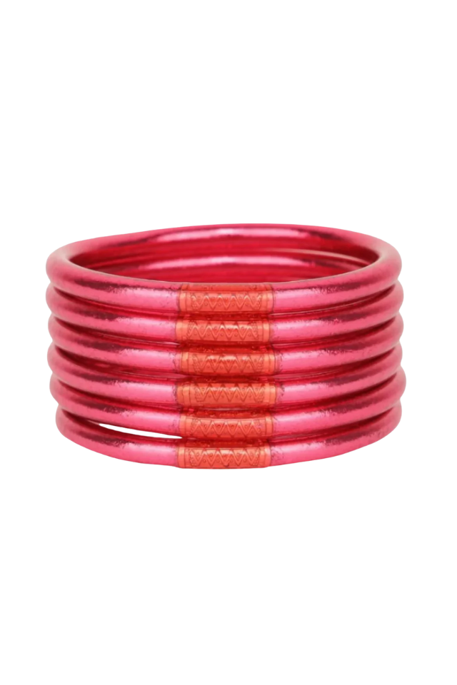 Budha Girl All Weather Bangles Serenity Prayer - Pink