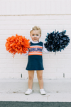 Scarlet & Gold Cheer Dress Navy Auburn