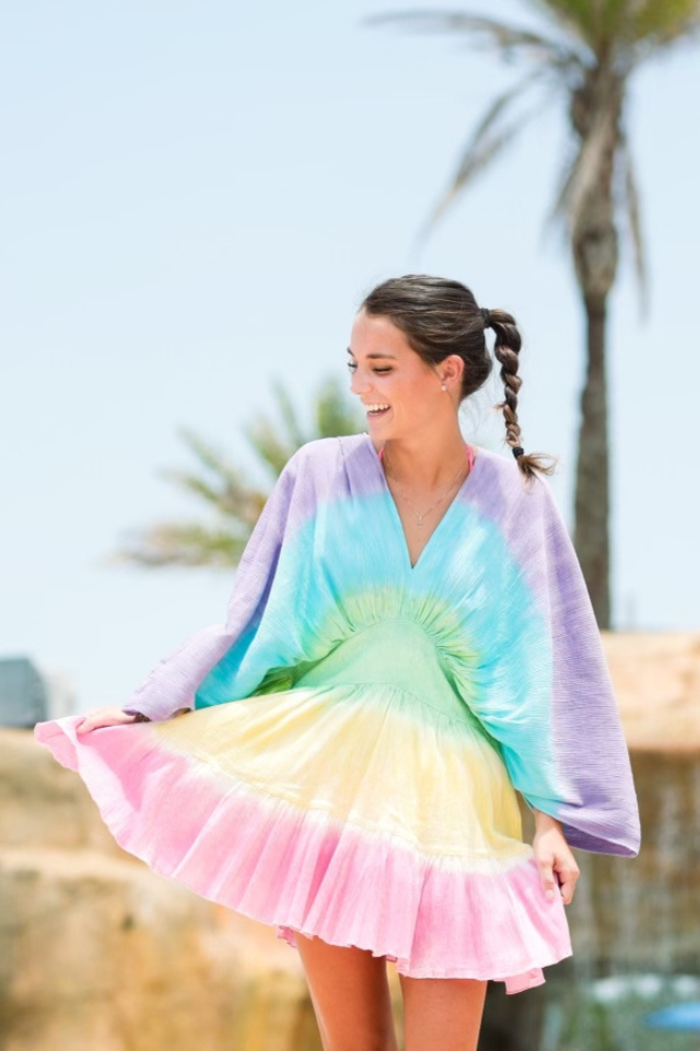 Pitusa Mini Crinkle Clara Dress - Brights