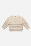 Quincy Mae Rex Sweater - Fog Stripe