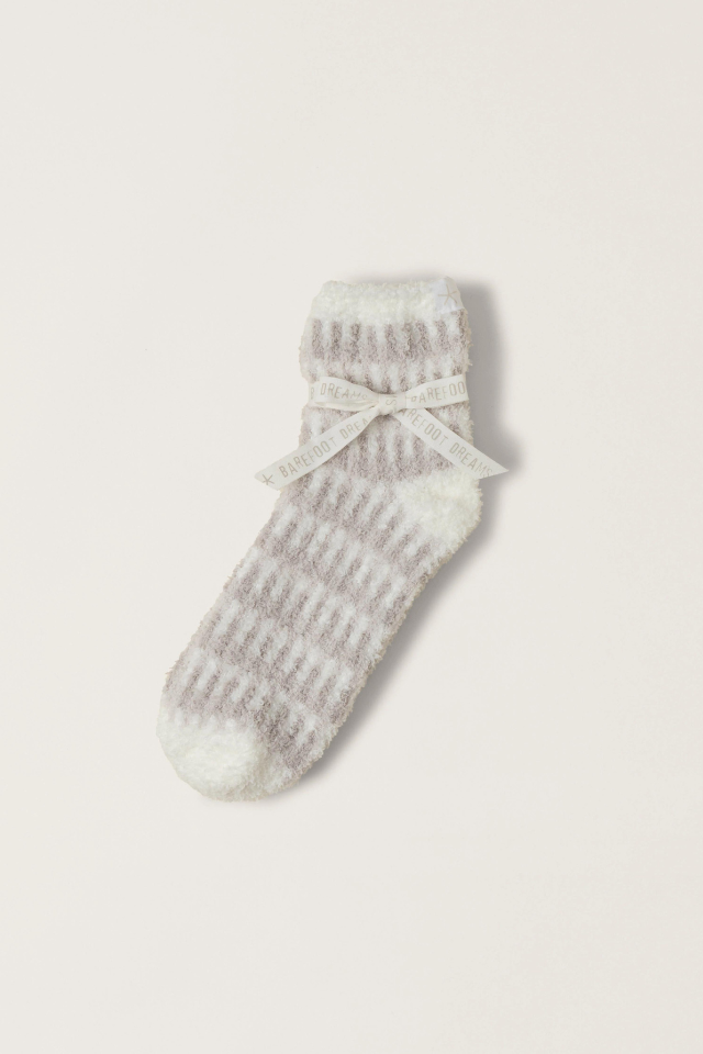 Barefoot Dreams CC Stripe Geo Tennis Socks - Pearl Multi