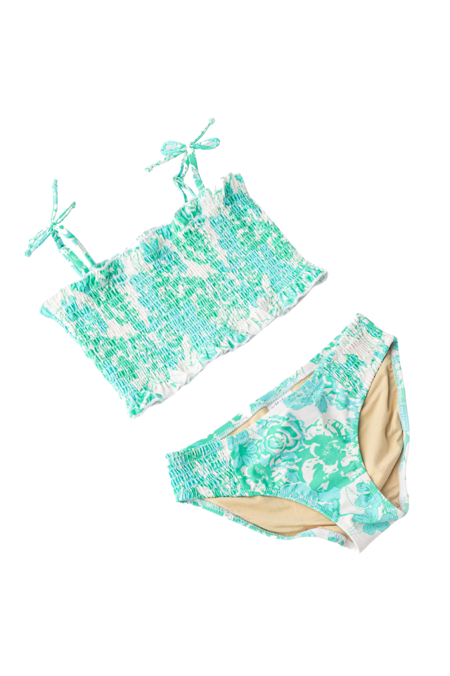 SC 2pc Smocked Swimsuit - Charming Rose