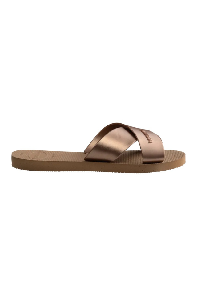 Havaianas Aqua Metallic Sandal - Rose Gold