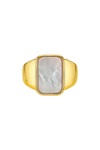 Ellie Vail Twila Mother Of Pearl Ring - Gold