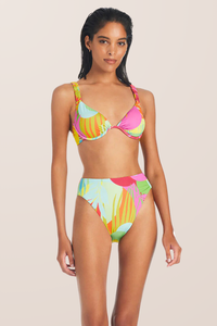 Sanctuary Swim High Leg High Rise Bottom - Multi