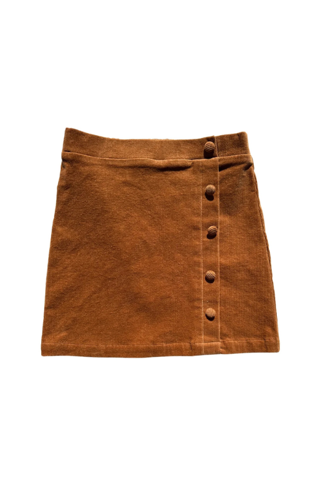 Pleat Reese Skirt - Honey Cord