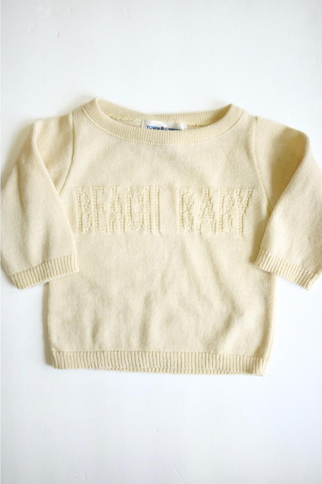 Beach Baby Jacquard Crew