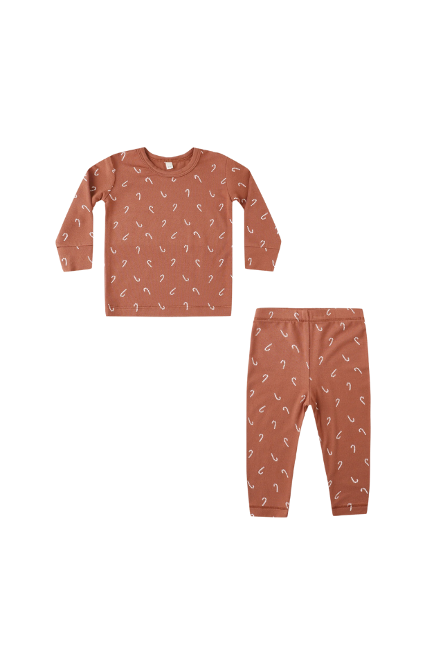 Quincy Mae Bamboo Pajama Set - Candy Canes
