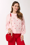 Shiraleah Hearts Sweater - Blush