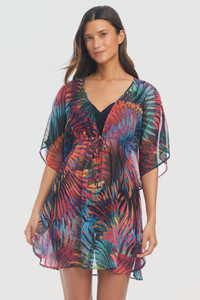 Bleu Chiffon Caftan - Multi