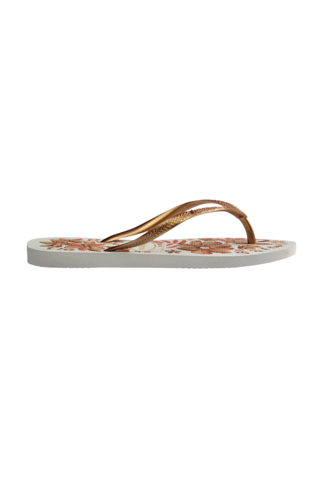 Havaianas Slim Organic Sandal - White/Golden