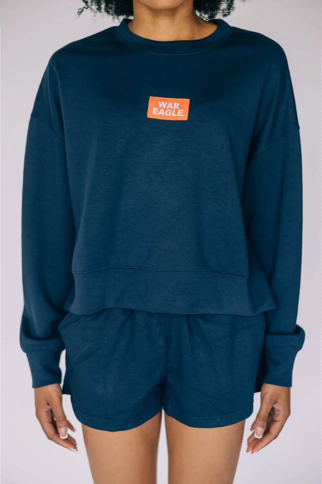 Scarlet & Gold Ava Airy Crewneck - Auburn