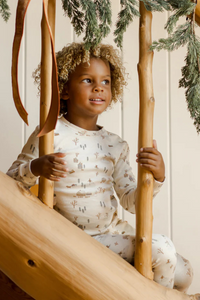 Rylee + Cru Organic Long Sleeve Pajama Set - Winter Town