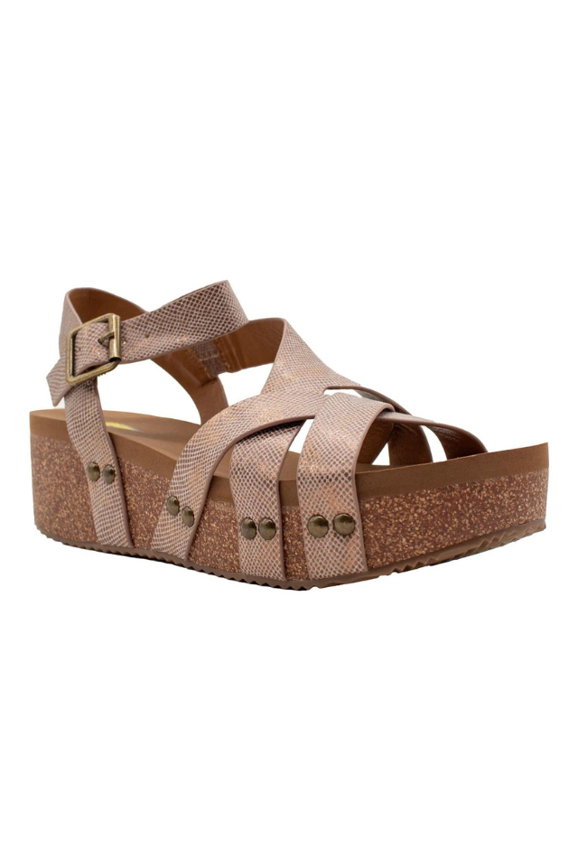 Volatile Sandcastle Multi Strap Sandal - Bronze