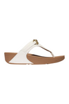 Fit Flop Lulu Chunky Snaffle Leather Toe Post Sandals - Urban White