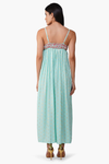 A&B Embellished Aqua Ariel Flared Maxi Dress