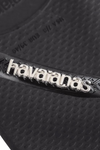 Havaianas Slim Square Logo - Metallic Black