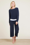 Barefoot Dreams CCLU Multi Stripe Pullover - Indigo Multi