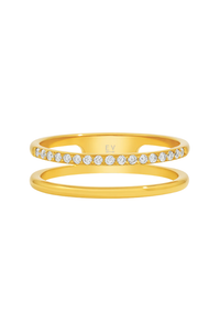 Ellie Vail Tarryn Double Ring - Gold