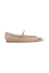 Dolce Vita Reyes Toe Cap Ballet Flats - Tan Suede