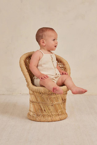 Quincy Mae Oakley Romper - Natural