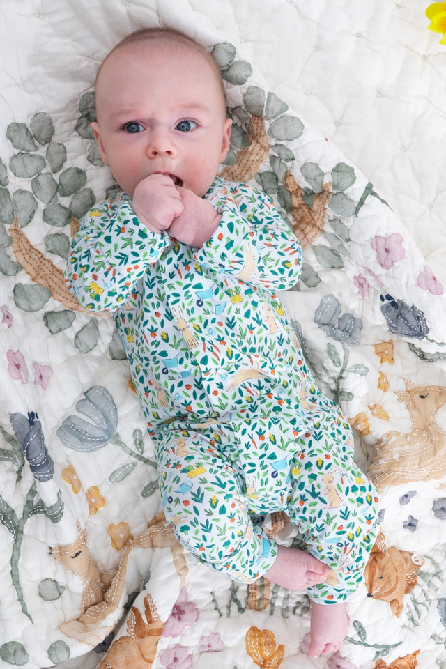 Magnetic Me Modal Convertible Coverall - Bunny Garden