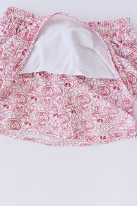 Studio Smocks Elephant Skort - Red/White