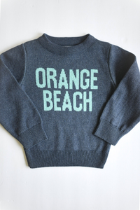 Orange Beach Crewneck Sweater -  Jeans/Aqua