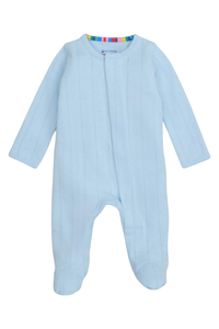 Magnetic Me Pointelle Footie - Love Lines Blue