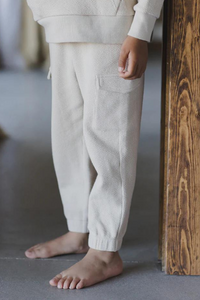 Rylee + Cru Waffle Jogger - Stone