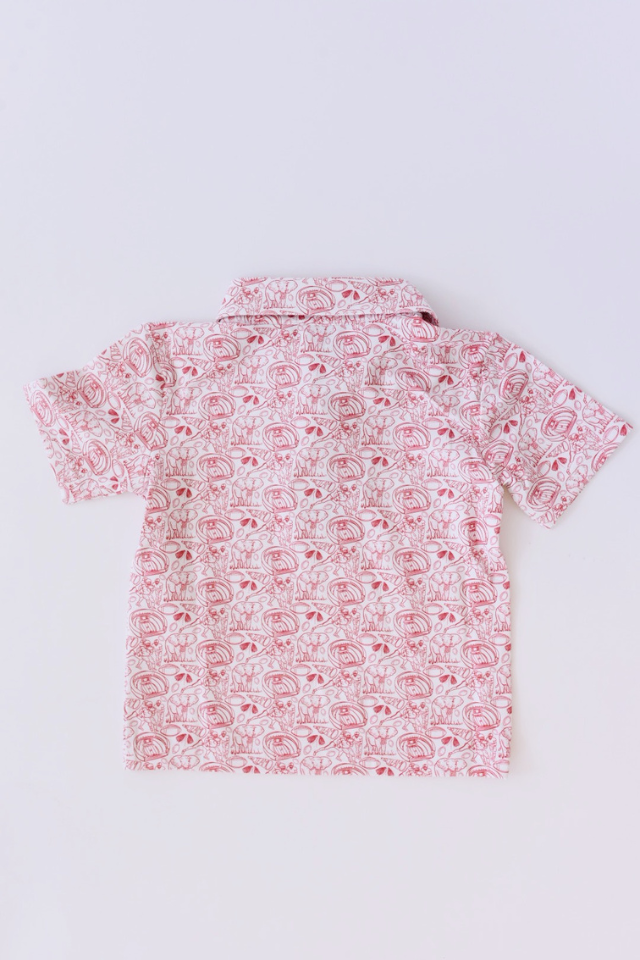 Studio Smocks Elephant Polo - Red/White
