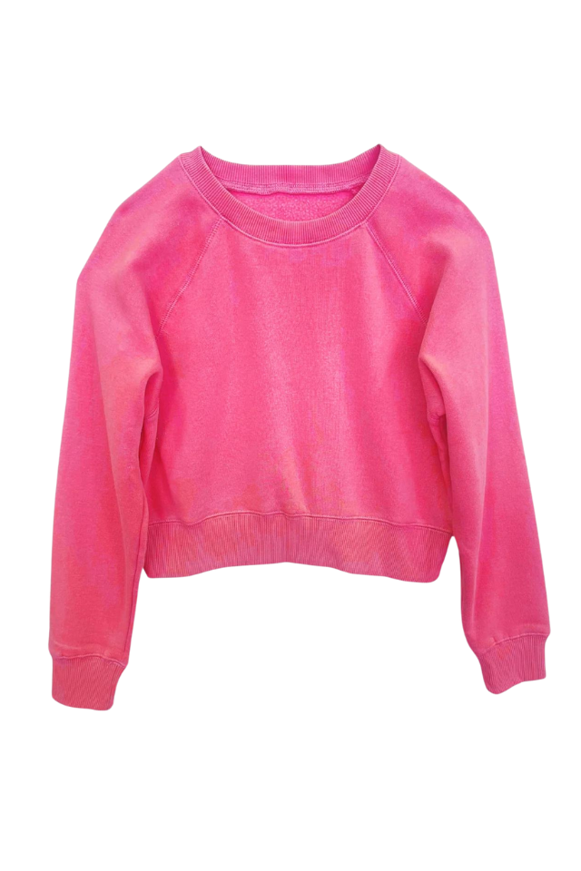 Dylan Cropped Sweatshirt  - Vintage Rose - Large