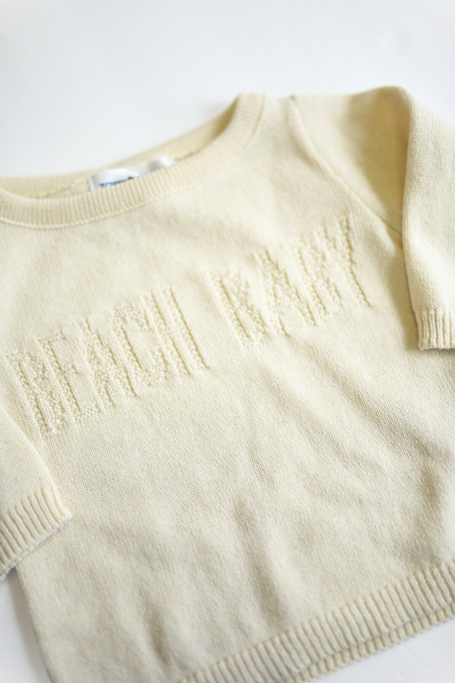 Beach Baby Jacquard Crew