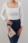 Hobo Sable Wristlet - Stone Gloss