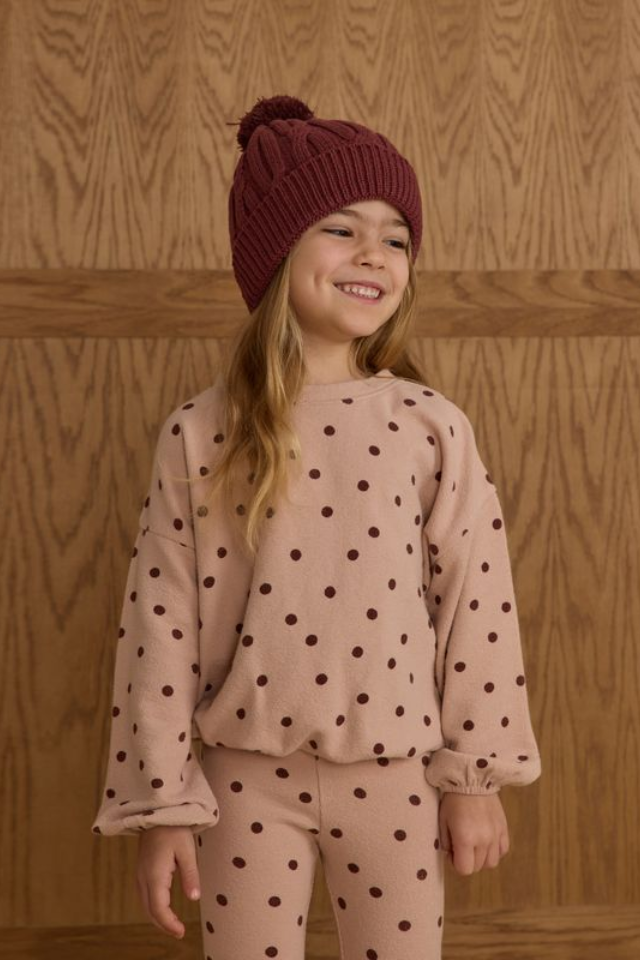 Rylee + Cru Spongey Knit Set - Polka Dot
