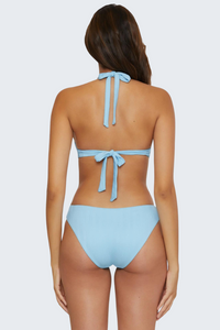 Becca Prima Twist Halter Top - Ice Blue