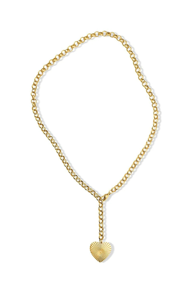 Ellie Vail Shiloh Heart Lariat Necklace