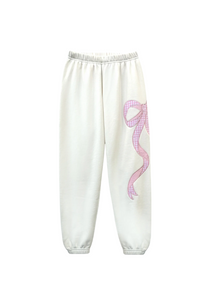 KatieJ NYC Dylan Bow Pant - Pink Seersucker