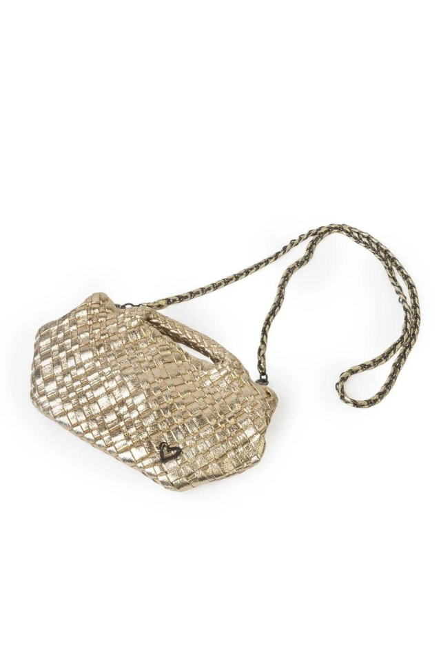 PreneLOVE Tiny Woven Tote - Gold