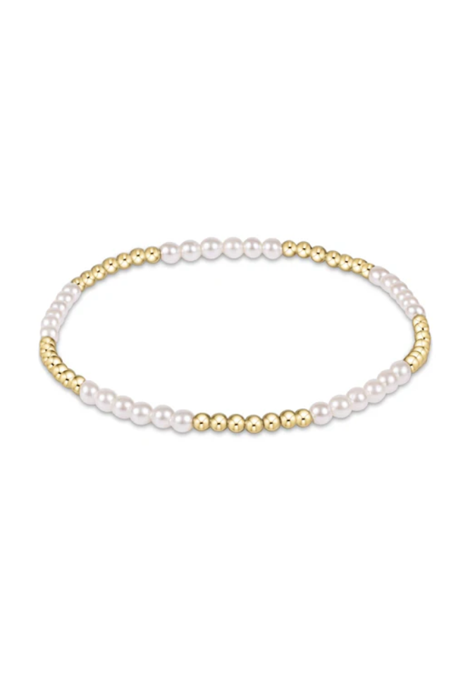 enewton Classic Blissful Pattern 2.5mm Bead Bracelet - 3mm Pearl