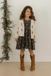 Rylee + Cru Boxy Cardigan - Winter Floral Embroidery