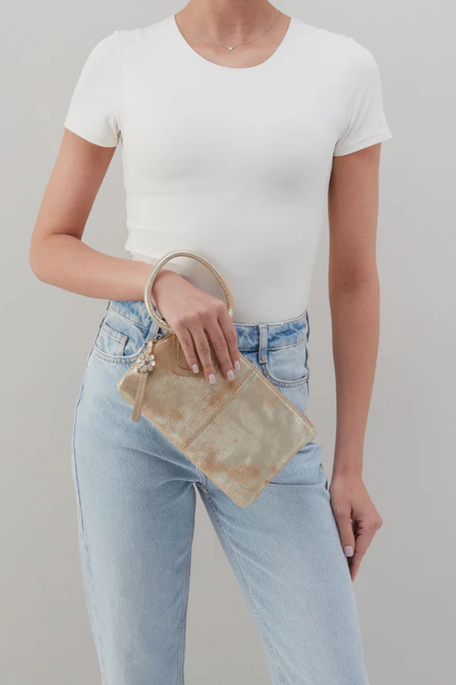 Hobo Sable Wristlet- Saddle Stardust