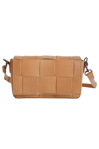 Able Mini Flap Woven Crossbody - Mojave