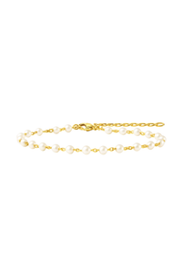 Ellie Vail Sheena Dainty Pearl Bracelet - Gold