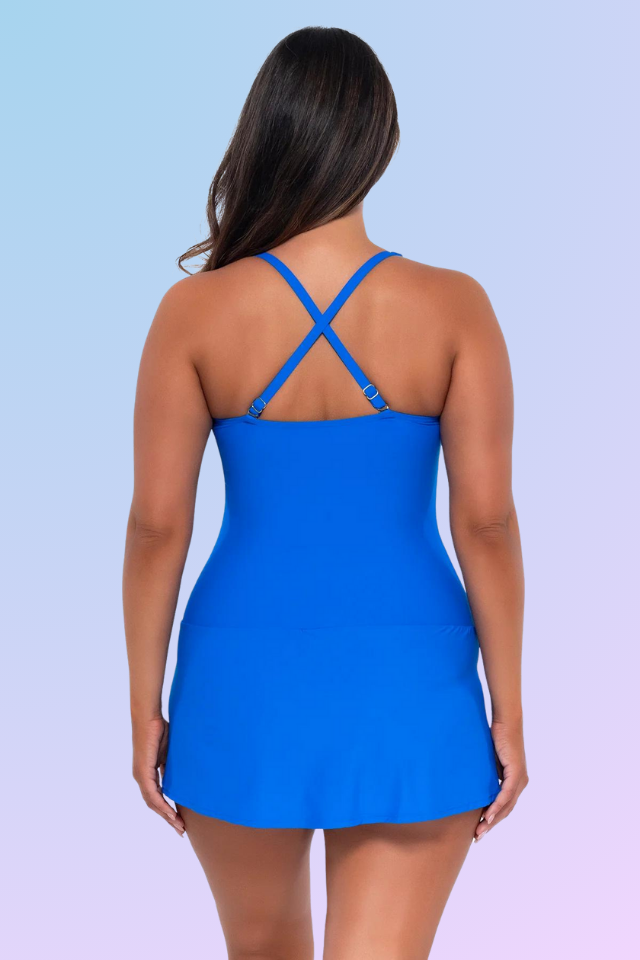 Sunsets Sienna Swim Dress - Electric Blue