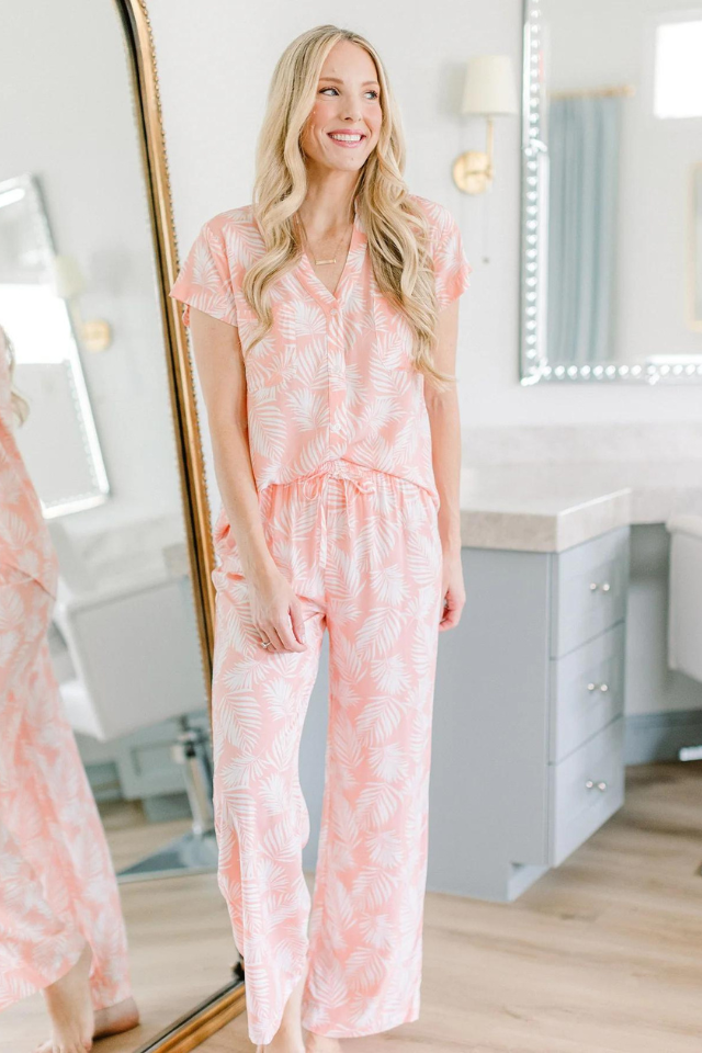 MS Serena PJ Pant Set - Getaway Coral