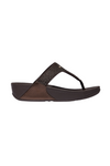 Fit Flop Lulu Crystal Embellished Toe-Post Sandals - Metallic Chocolate Brown