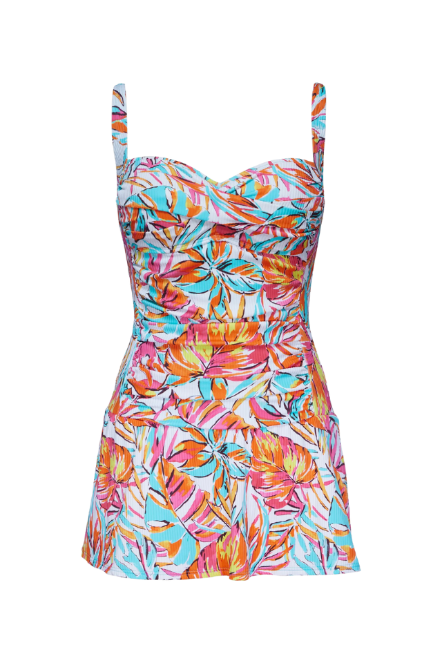 Sunsets Sienna Swim Dress - Palms Serenade Sandbar Rib