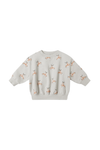 Quincy Mae Relaxed Fleece Sweatshirt - Reindeer